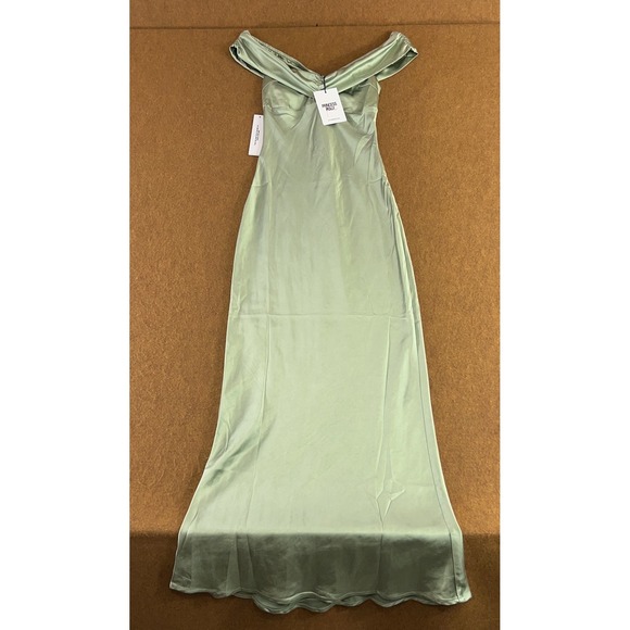 Princess Polly Dresses & Skirts - Princess Polly Womens 4 Sage Green Off The Shoulder Lined Sadee Maxi Dress NWT